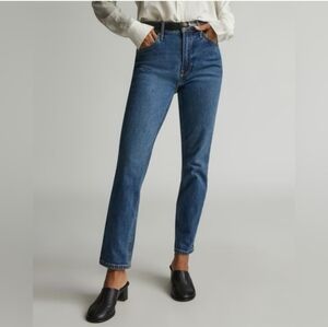 Everlane The Cheeky Jean High Rise Crop Mid Wash Denim‎ 90s Vibes size 24
